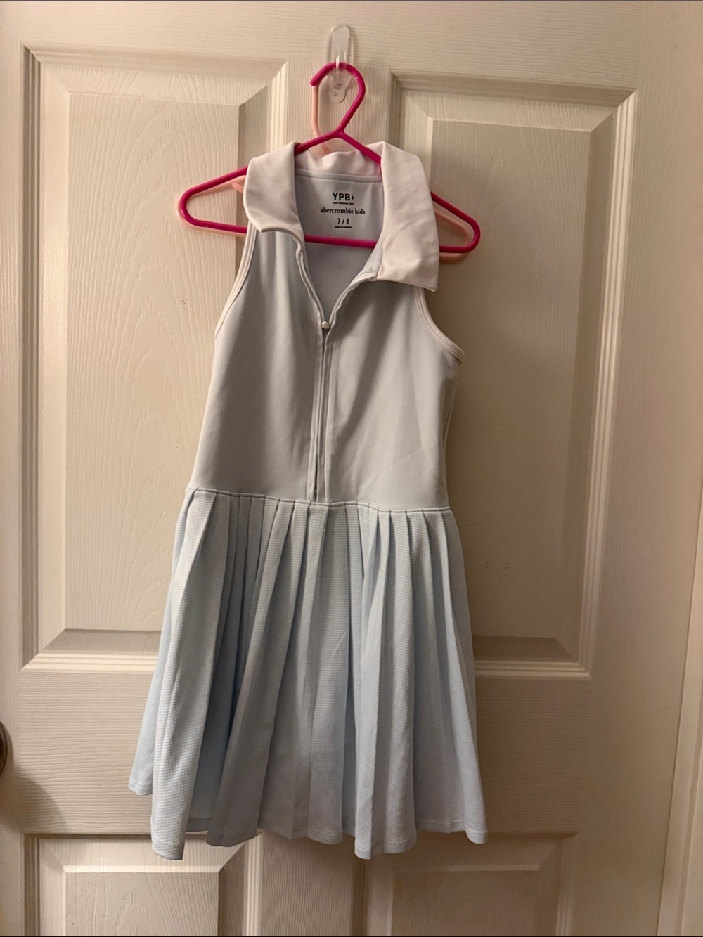 abercrombie kids Light Blue Sleeveless Zip Polo Dress